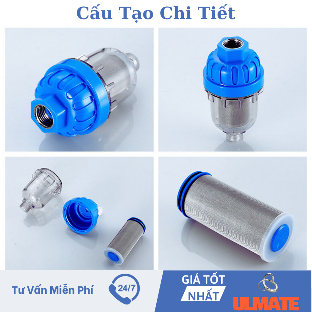 Bộ lọc cặn bình nóng lạnh, vòi hoa sen, máy giặt, vòi nước nhà bếp