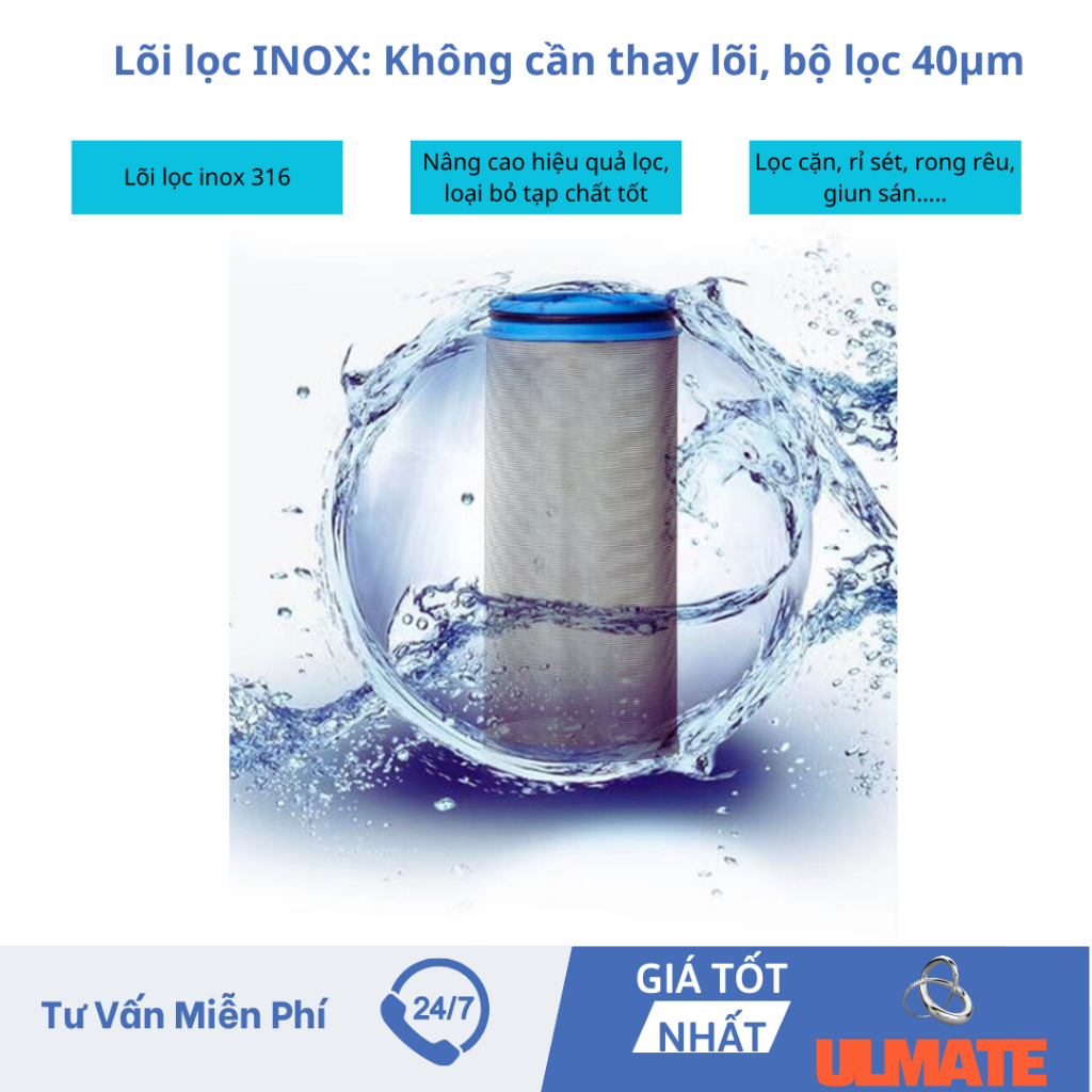 Bộ lọc cặn bình nóng lạnh, vòi hoa sen, máy giặt, vòi nước nhà bếp