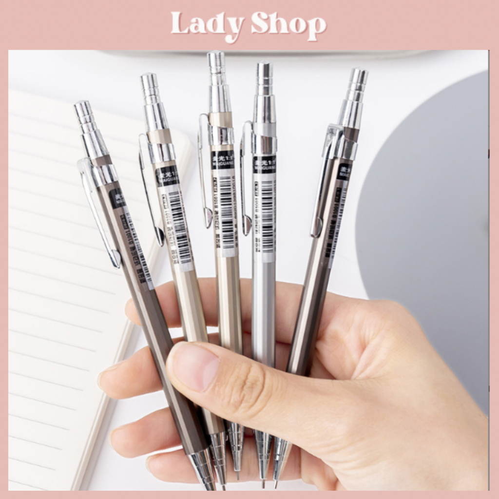 Bút Chì 2B Vỏ Kim Loại Ngòi 0.5mm/0.7mm