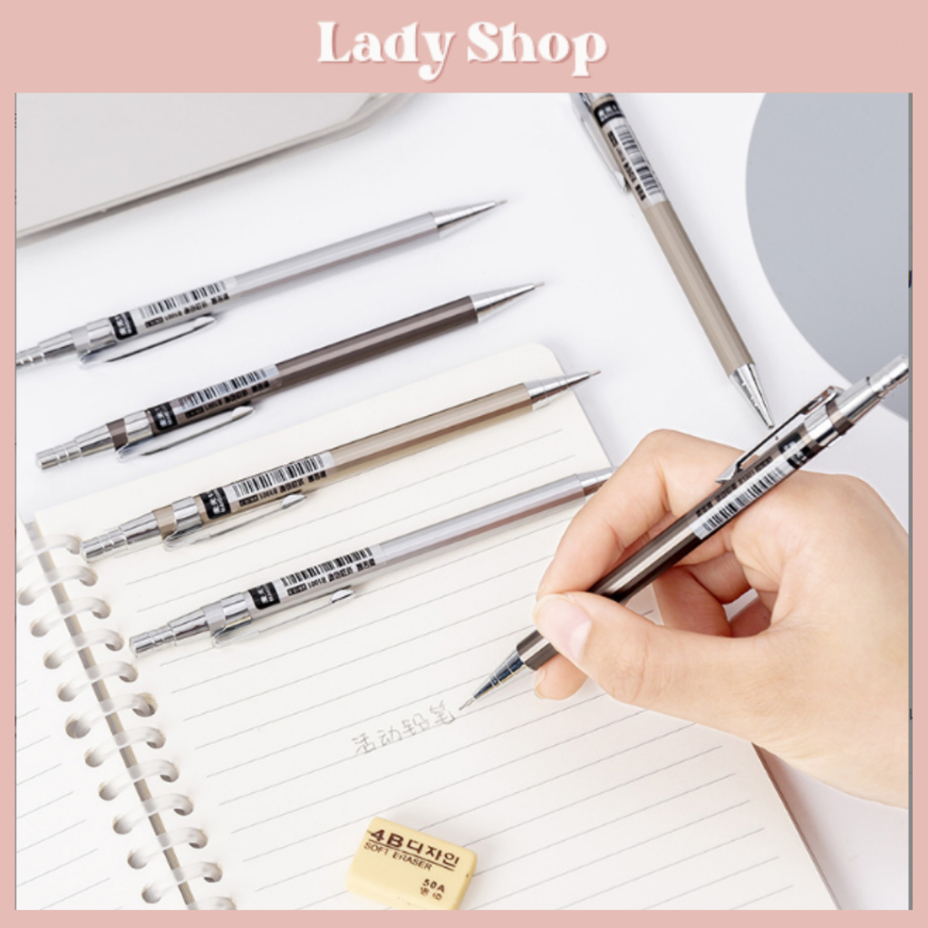 Bút Chì 2B Vỏ Kim Loại Ngòi 0.5mm/0.7mm