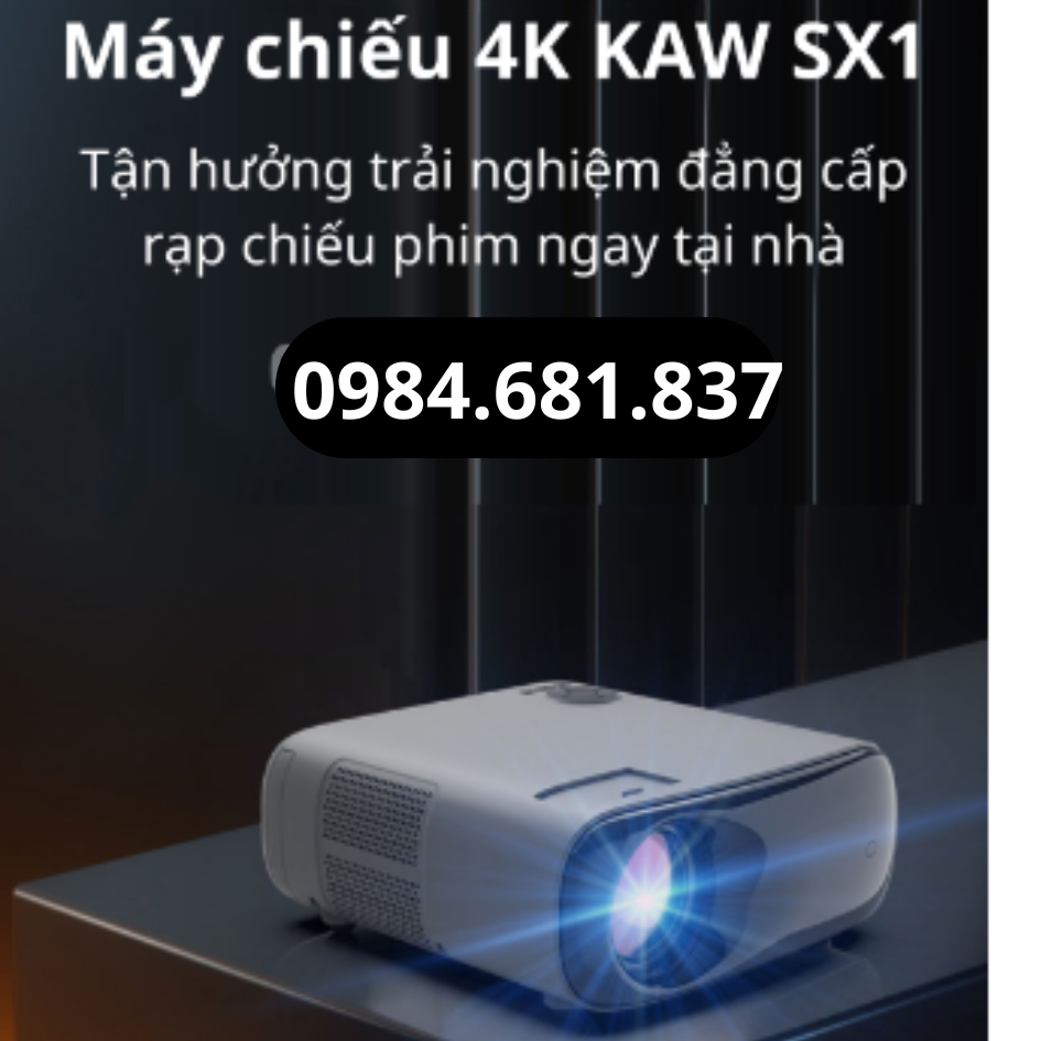 Máy chiếu mini KAW - K860,XS1 Kết nối wifi cho gia đình, văn phòng đa năng - Bảo hành 24 tháng