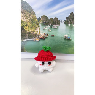 móc khoá bé nấm,len handmade