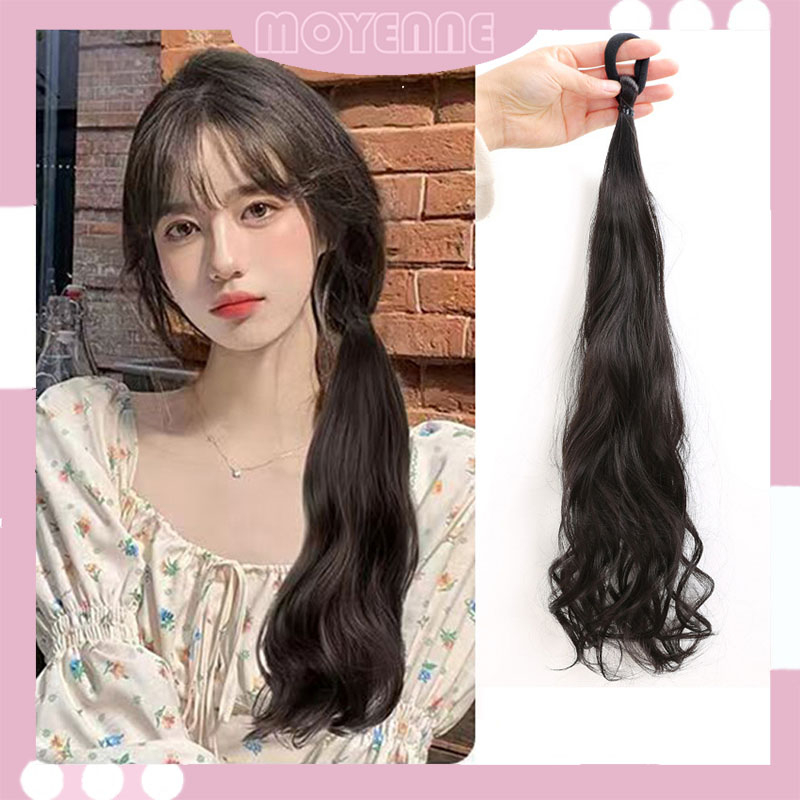 Bộ Tóc Giả Nữ Đôi Đuôi Ngựa Tóc Giả Đuôi Ngựa Cao Tóc Giả Xoăn Dài Trang Trí Ngọt Ngào Và Dễ Thương