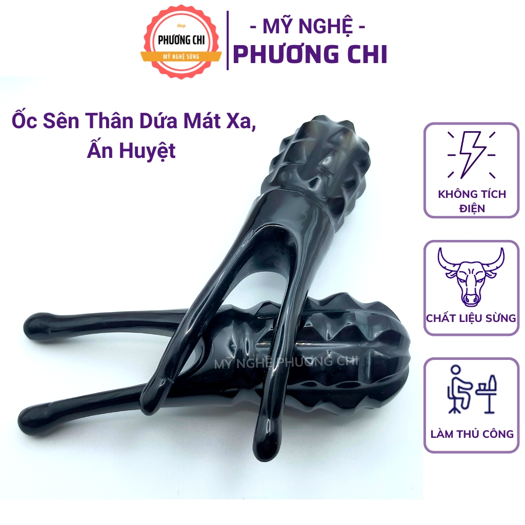 Ốc sên thân dứa massage bằng sừng, dụng cụ ấn huyệt điện chuẩn | Mỹ nghệ phương chi
