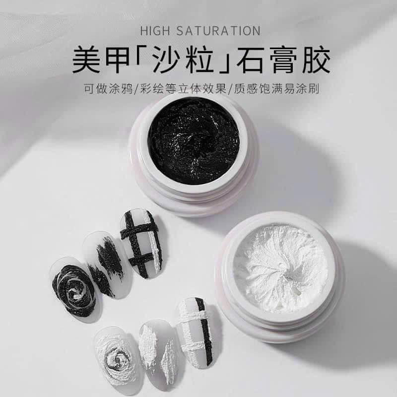 Gel Xi Măng 2 Màu Trắng - Đen Trang Trí Móng💅💅💅