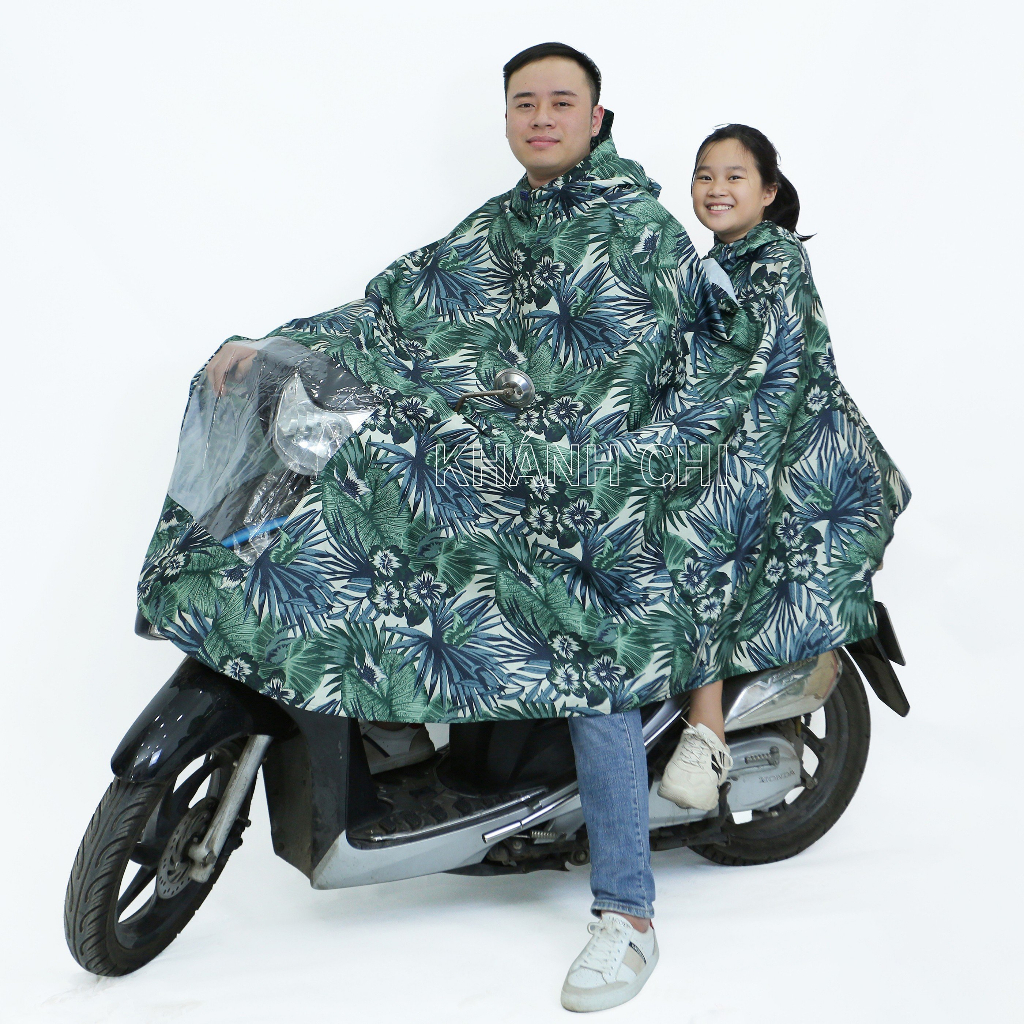 Áo mưa người lớn Khánh Chi 2 đầu vải cao cấp siêu nhẹ, không ngấm nước