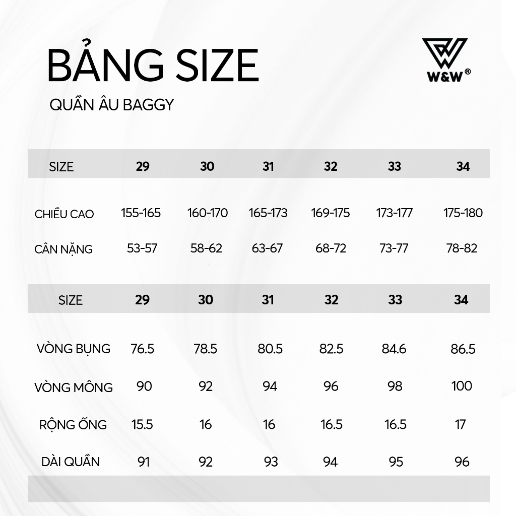 Quần baggy nam W&W chất liệu polyester cao cấp form dáng trẻ trung WLP28B