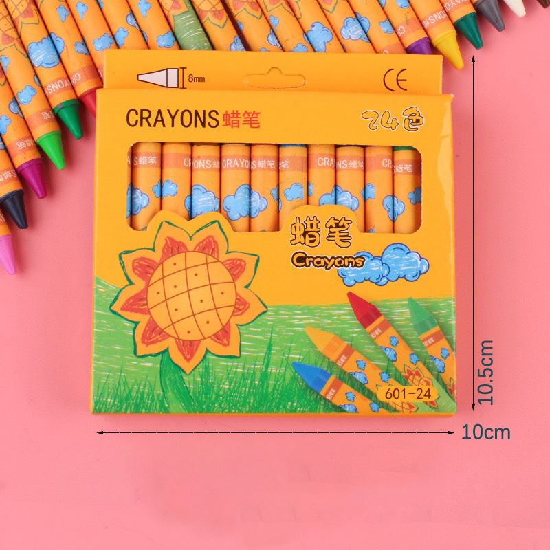 Bút Sáp Màu Cho Bé Tô Vẽ 8,12,24 Màu Không Độc Hại Bẩn Tay Rất Dễ Thương Và Tiện Sử Dụng