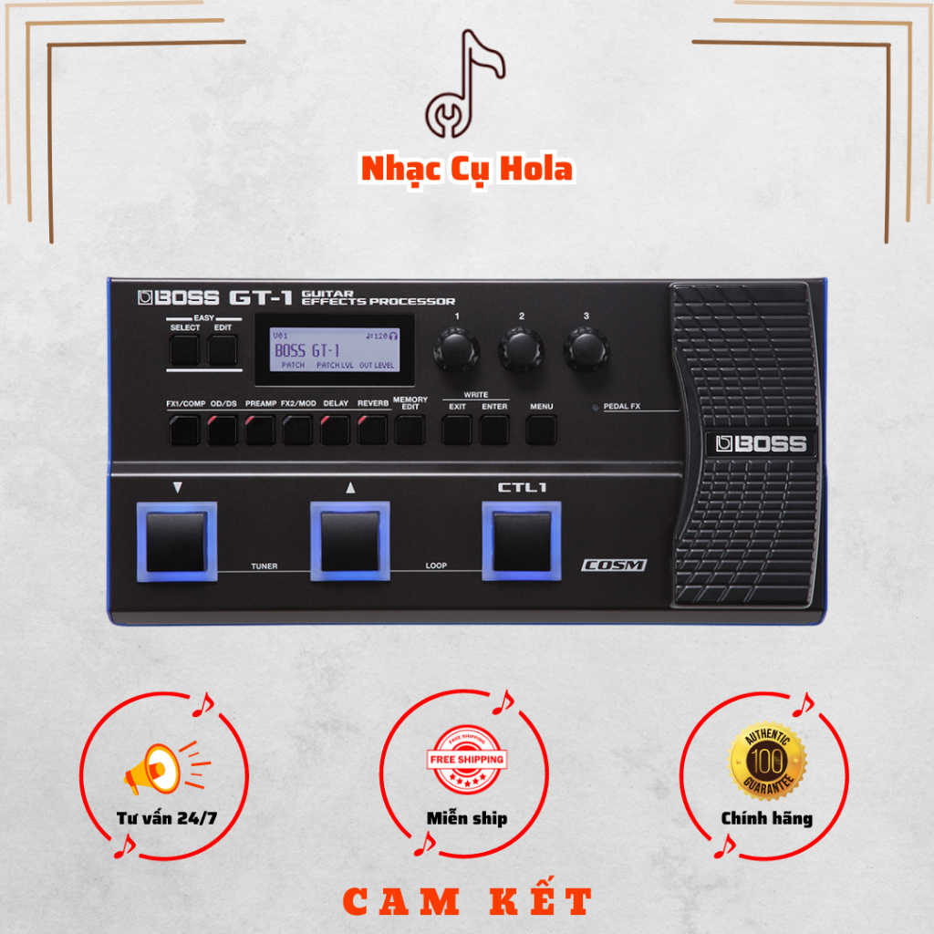 [Chính hãng] Phơ Guitar Boss GT-1 Multi Effect Pedal Fuzz GT1