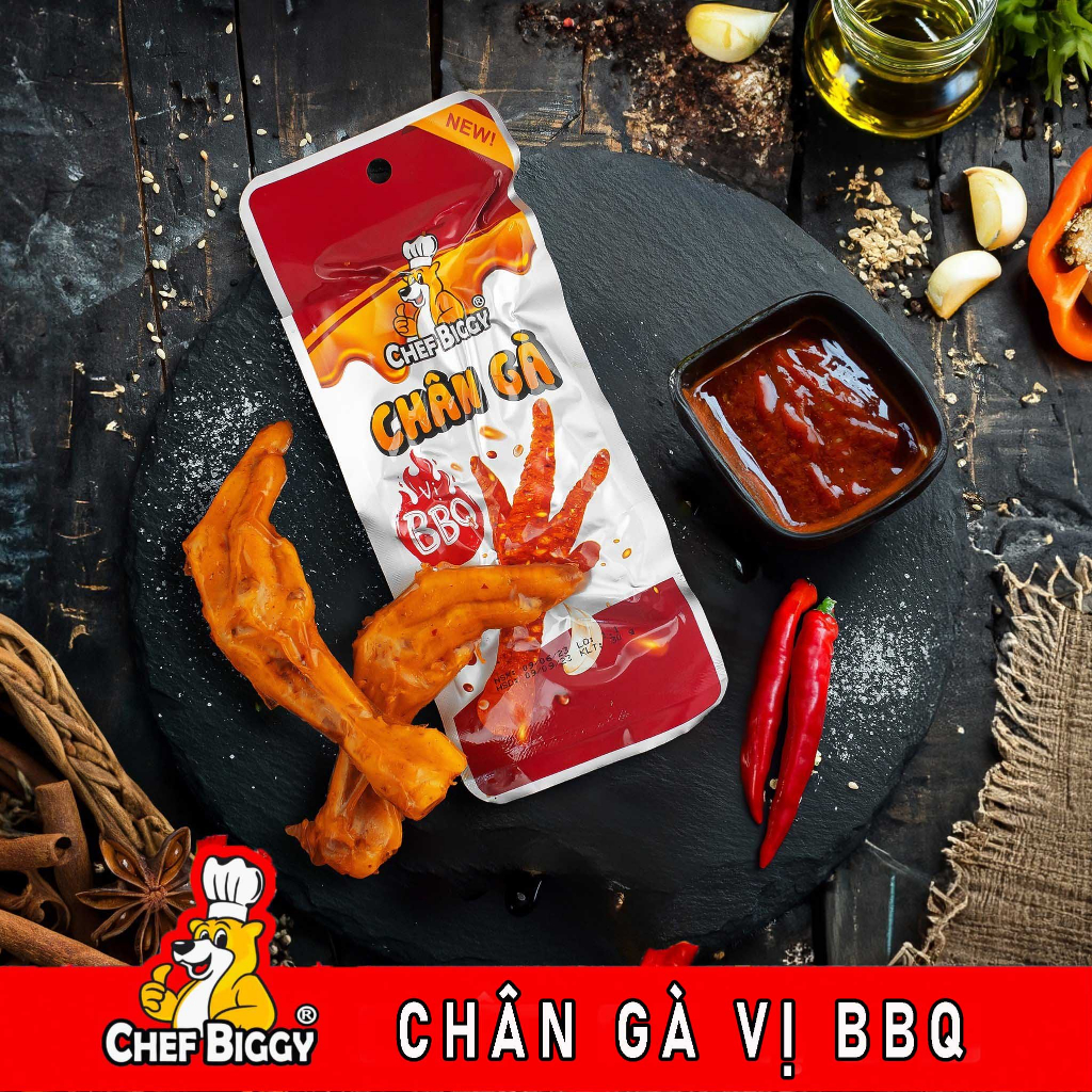 10 Chiếc Chân Gà Vị PHÔ MAI CHEF BIGGY Chính Hãng - Hàng Việt Nam