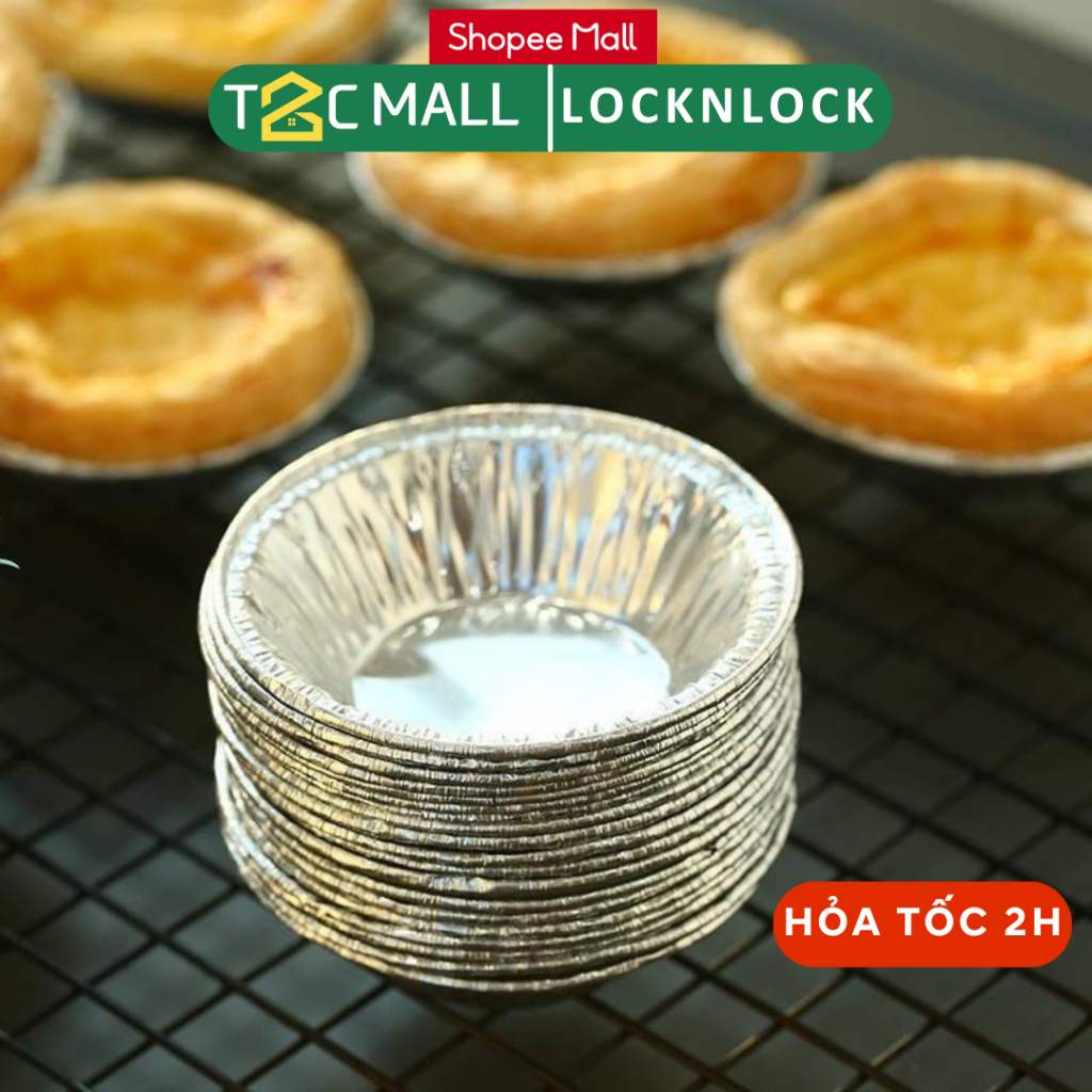 Set 10 Khay Giấy Bạc Nướng Bánh Tart , Nướng Hàu, Đựng Sốt Chấm Nướng - T2CMALL