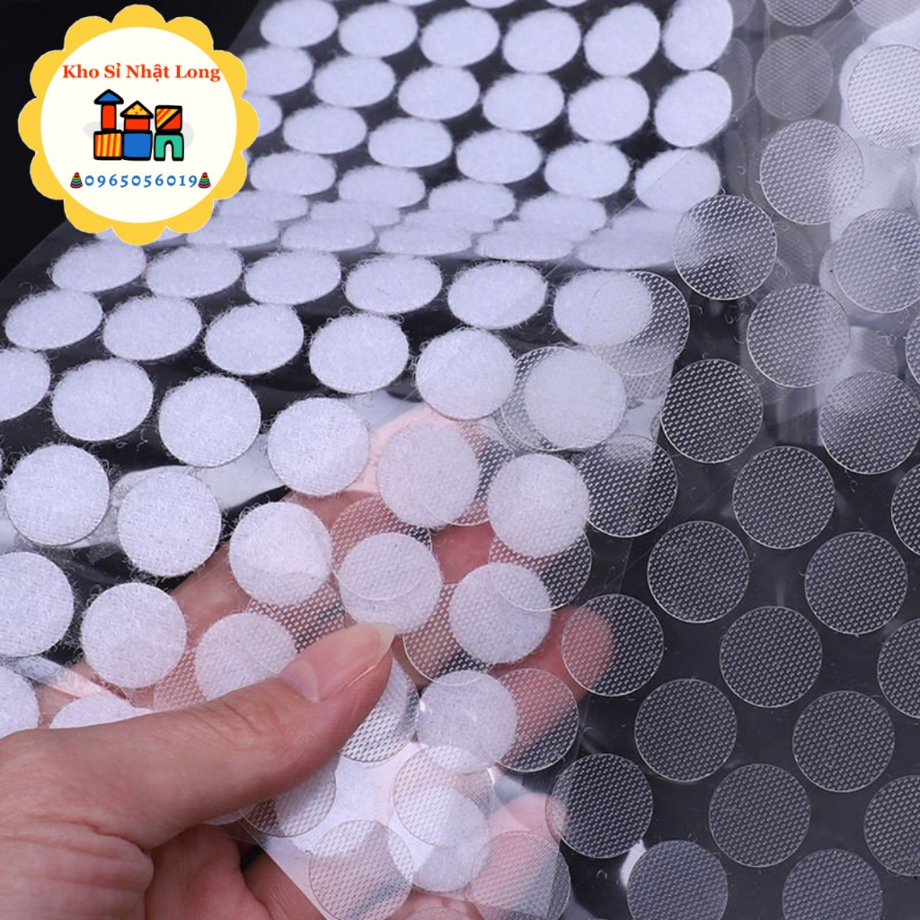 100 cặp nhám gai tròn trắng 1.5 cm