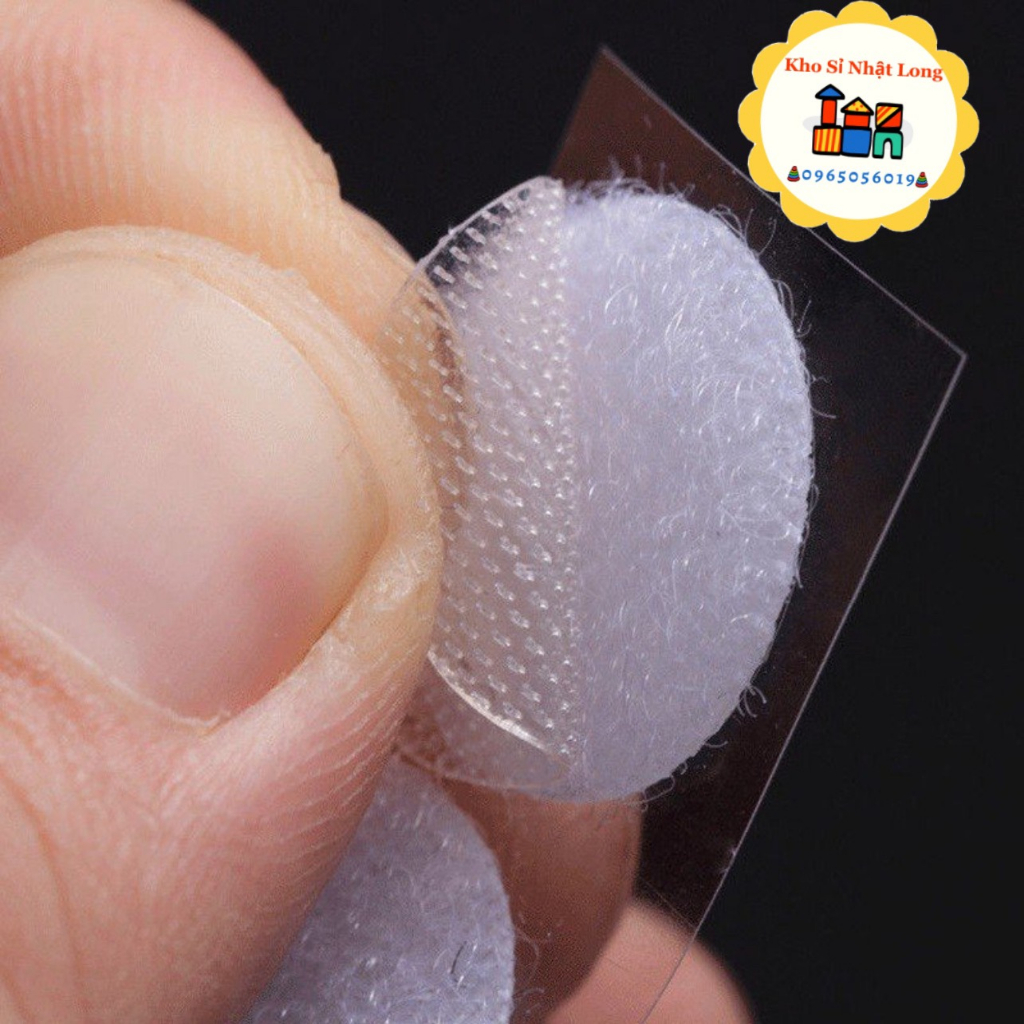 100 cặp nhám gai tròn trắng 1.5 cm