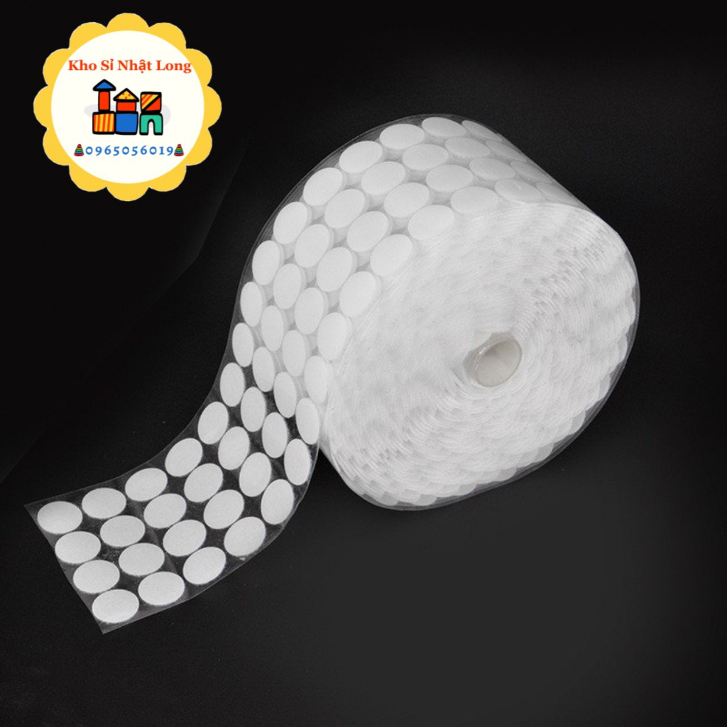 100 cặp nhám gai tròn trắng 1.5 cm