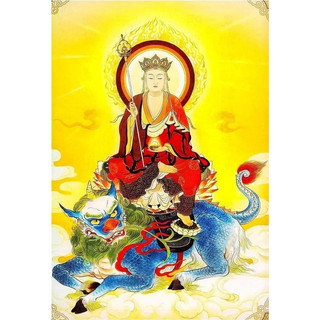 Tranh đính đá toàn bộ tự làm - tranh địa tạng vương bồ tát