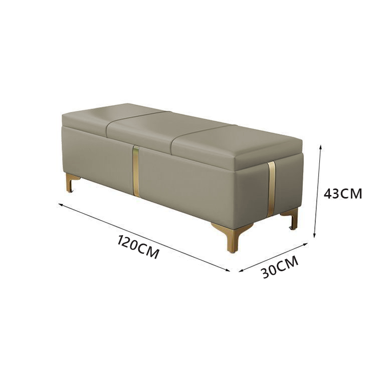Ghế sofa da, ghế chờ dài kết hợp hộp chứa đồ tiện lợi - GC32