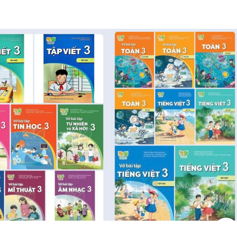 (Tách Lẻ) Trọn bộ vở bài tập sgk lớp 3 kết nối tri thức kèm nhãn vở
