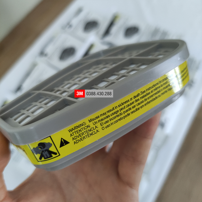 2 Phin lọc 3M 6003 sử dụng cho mặt nạ phòng độc 3M 6200, 7502, 6800