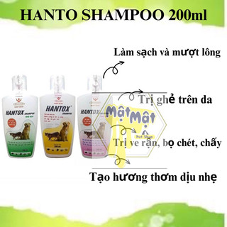 Sữa Tắm T rị Ve Rận Bọ Chét Chó Mèo Hantox Shampoo Vàng 200ml