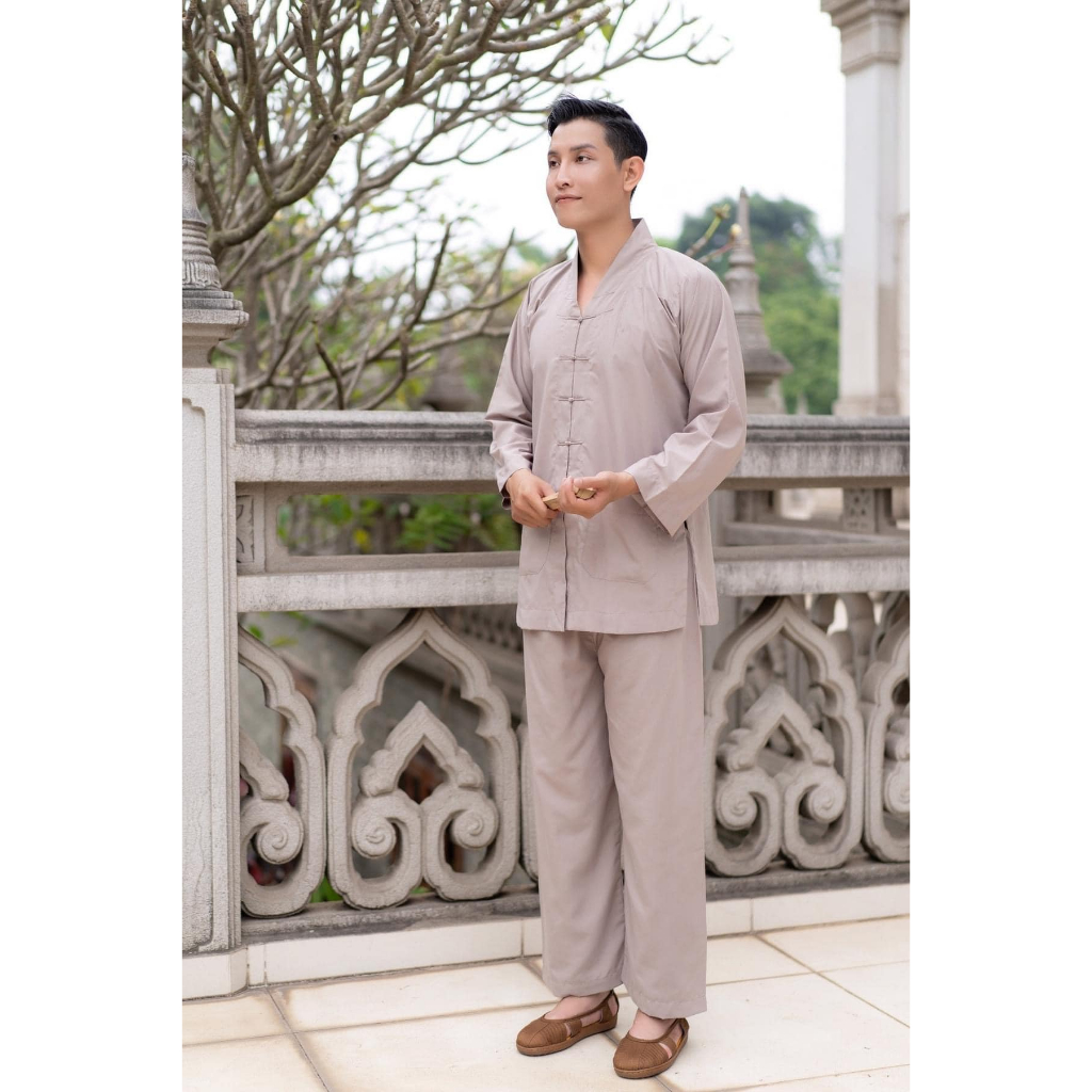 Đồ Lam Đi Chùa La Hán Nam , Bộ Đii Chùa Nam Chất Vải Mềm Mịn Đẹp, Mặc Cực Thoải Mái