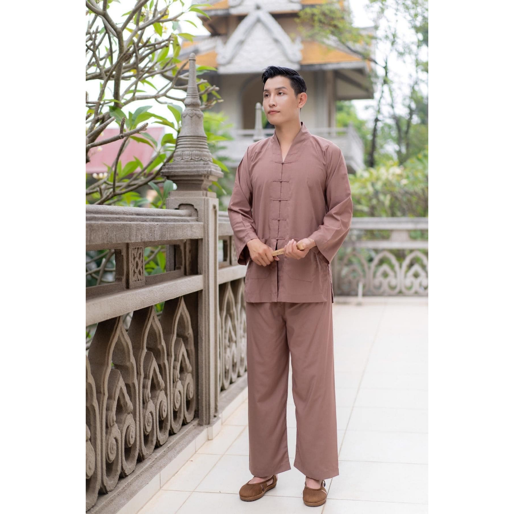 Đồ Lam Đi Chùa La Hán Nam , Bộ Đii Chùa Nam Chất Vải Mềm Mịn Đẹp, Mặc Cực Thoải Mái
