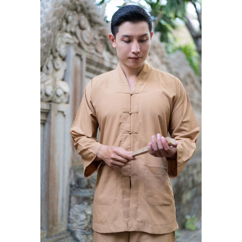 Đồ Lam Đi Chùa La Hán Nam , Bộ Đii Chùa Nam Chất Vải Mềm Mịn Đẹp, Mặc Cực Thoải Mái