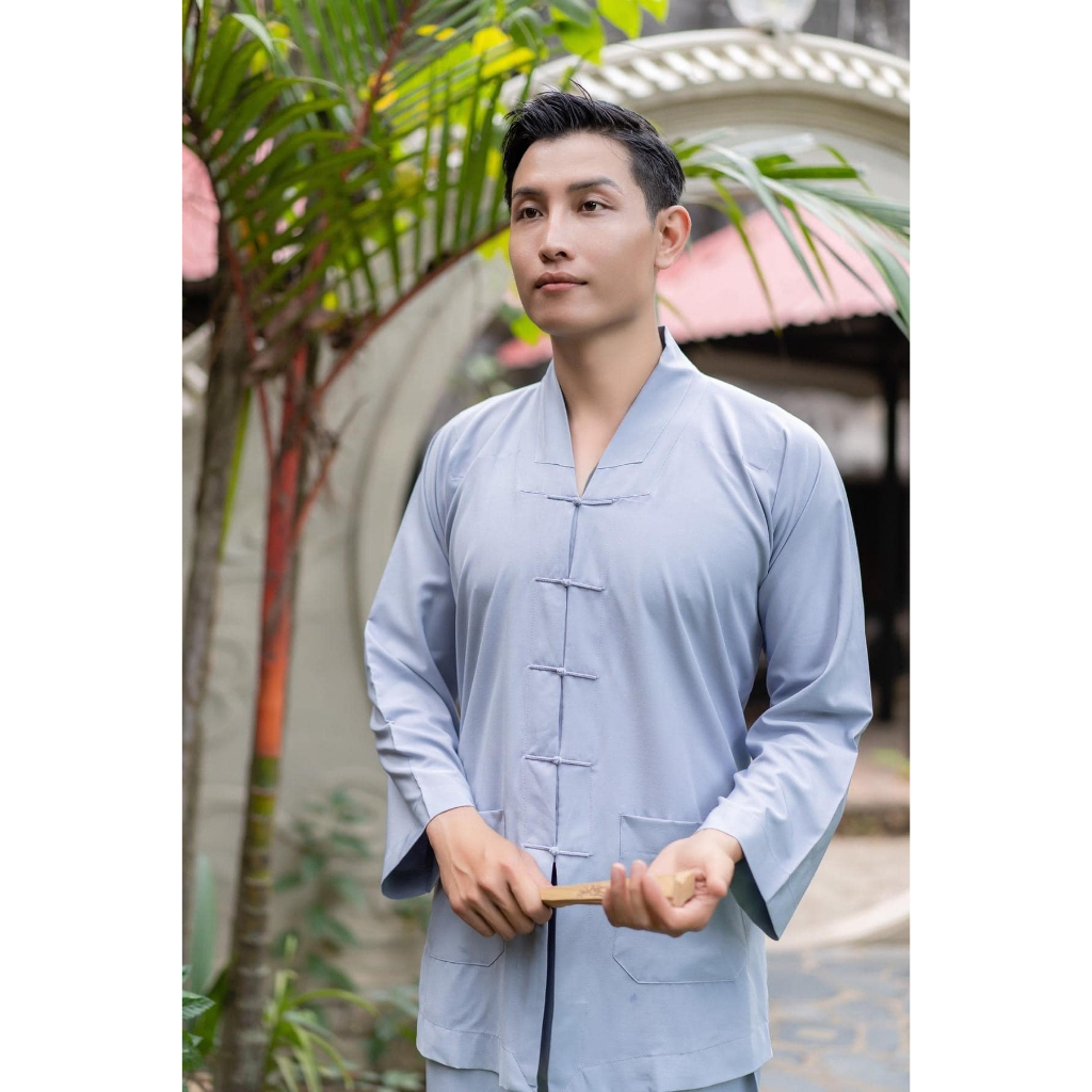 Đồ Lam Đi Chùa La Hán Nam , Bộ Đii Chùa Nam Chất Vải Mềm Mịn Đẹp, Mặc Cực Thoải Mái