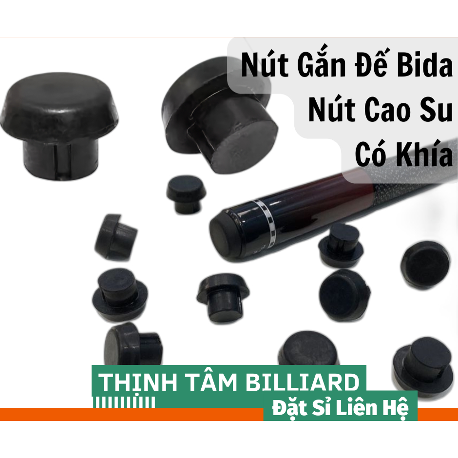 [THỊNH TÂM] Nút Gắn Đế Bida - Gắn Đế Cao Su Gậy Bida Ngắn Có Khía [ Gắn Đế Ngắn Có Khía ]