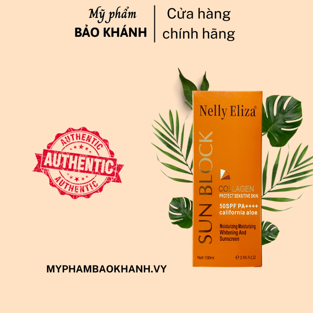 Kem Chống Nắng Nelly Eliza Sun Block SPF50 PA++++ 100ml (hàng nhập khẩu)