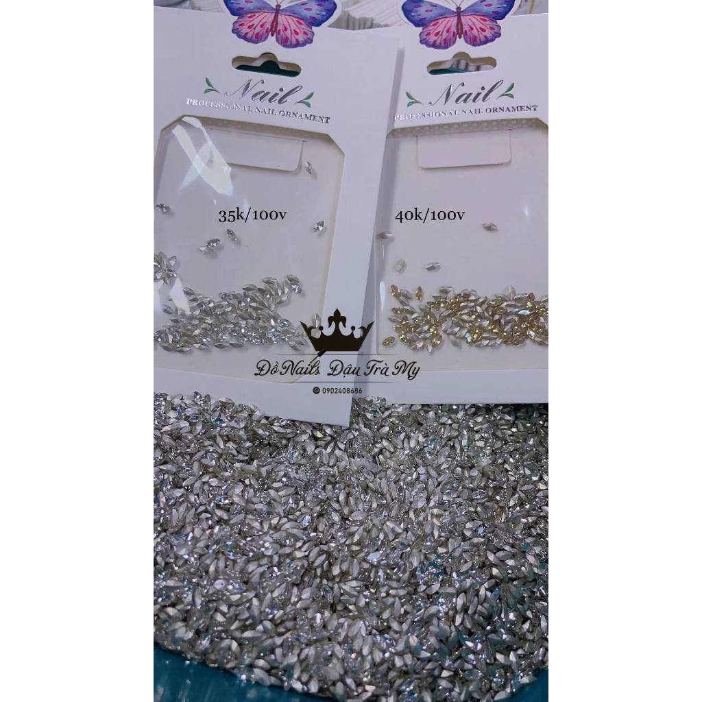 Phụ kiện nail - Set Đá Hạt Thóc Trang Trí Móng Tay