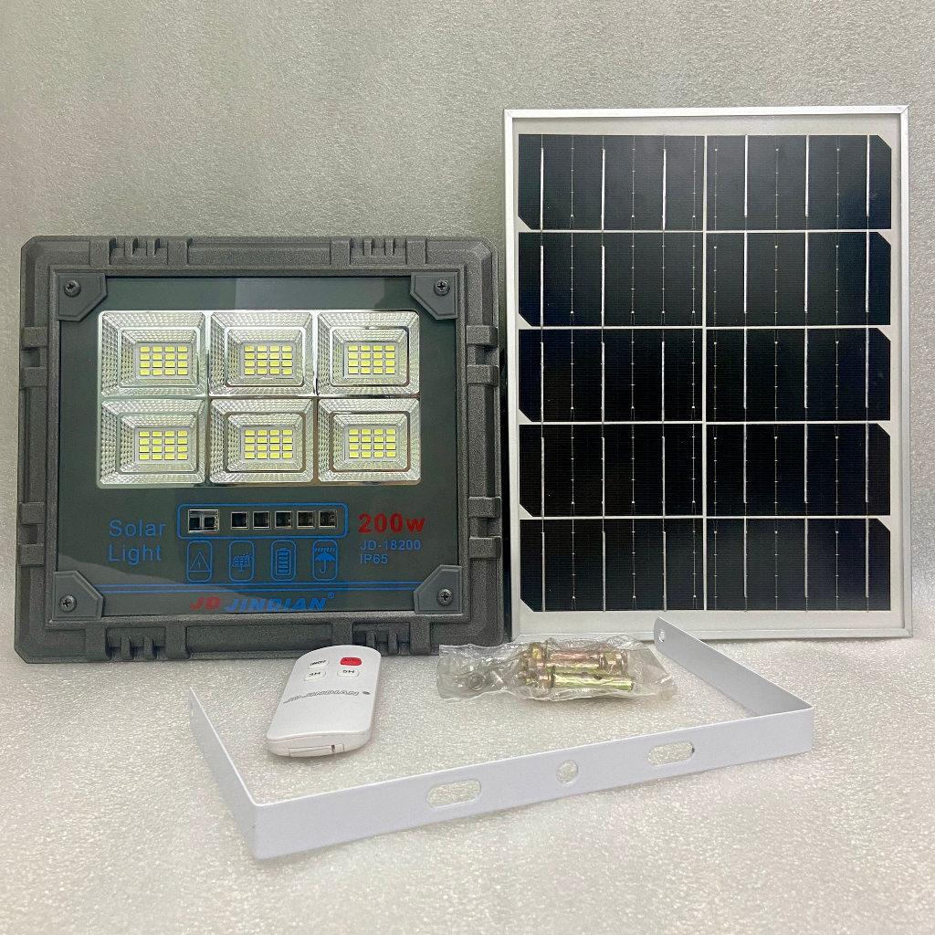 ĐÈN PHA NĂNG LƯỢNG JINDIAN JD 18200-18300-18500, VỎ NHÔM ĐÚC, CÓ BÁO PIN