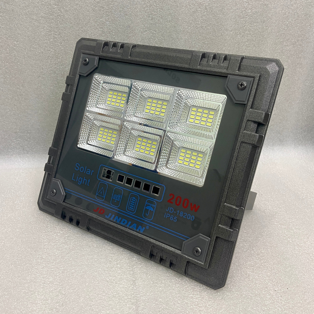 ĐÈN PHA NĂNG LƯỢNG JINDIAN JD 18200-18300-18500, VỎ NHÔM ĐÚC, CÓ BÁO PIN