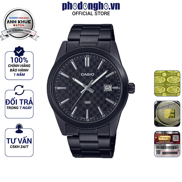Đồng hồ nam dây kim loại Casio Anh Khuê MTP-VD03B-1AUDF