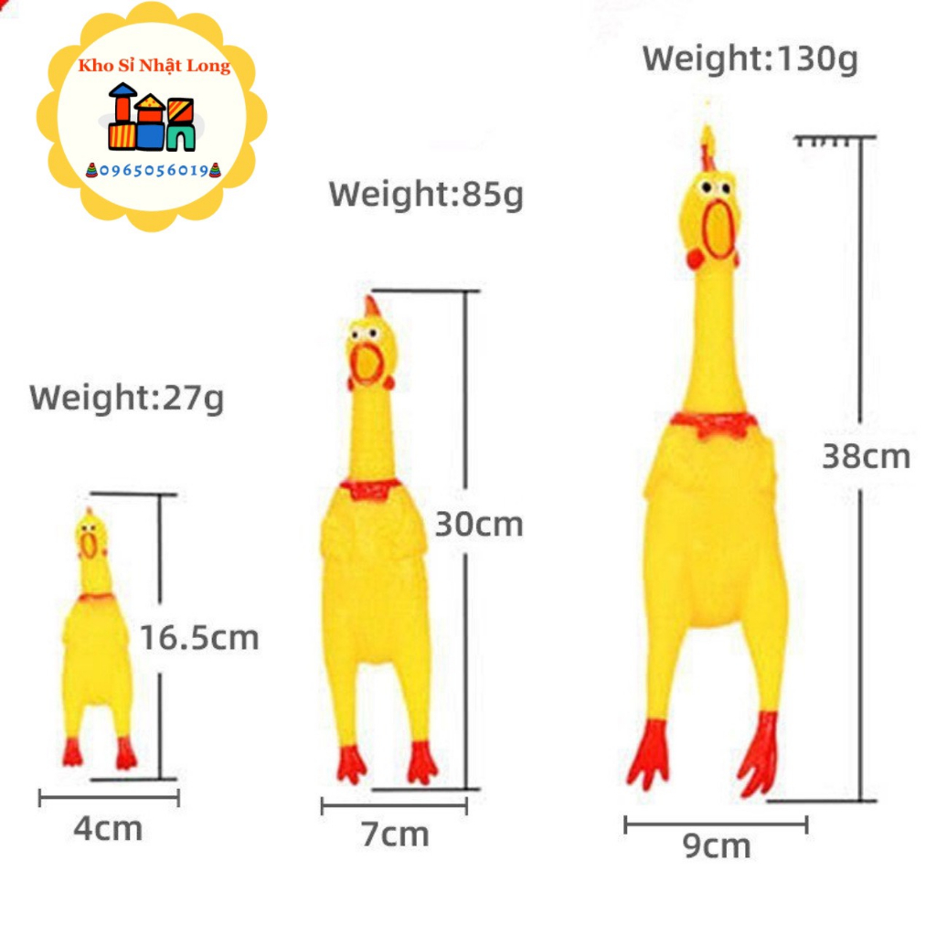 Đồ chơi gà hơi, gà bóp kêu, gà la hét, gà phát tiếng kêu Shrilling Chicken, gà A Lử, đồ chơi cho chó