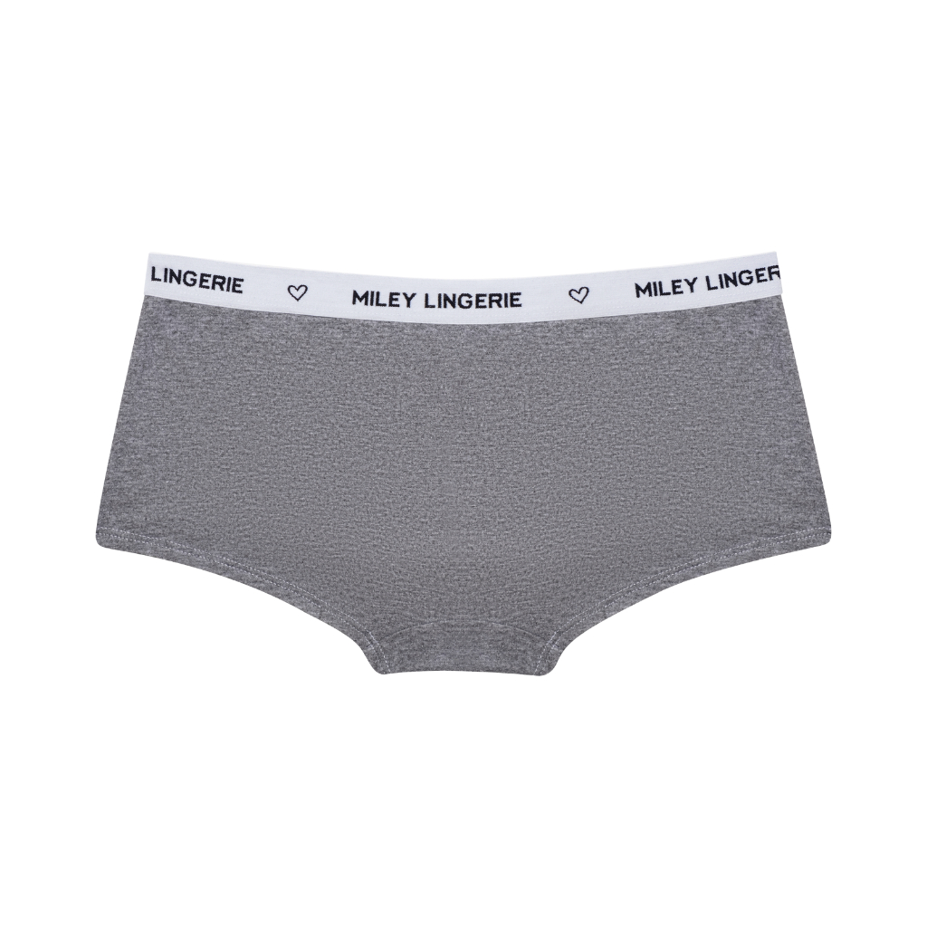 Bộ 2 Quần Lót Nữ Cotton Boy Short Lưng Logo Miley Lingerie