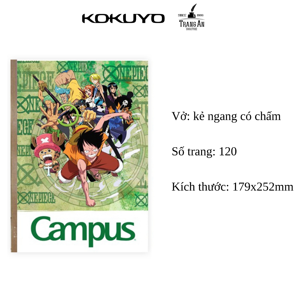 Vở Campus kẻ ngang có chấm ONE PIECE 120 trang