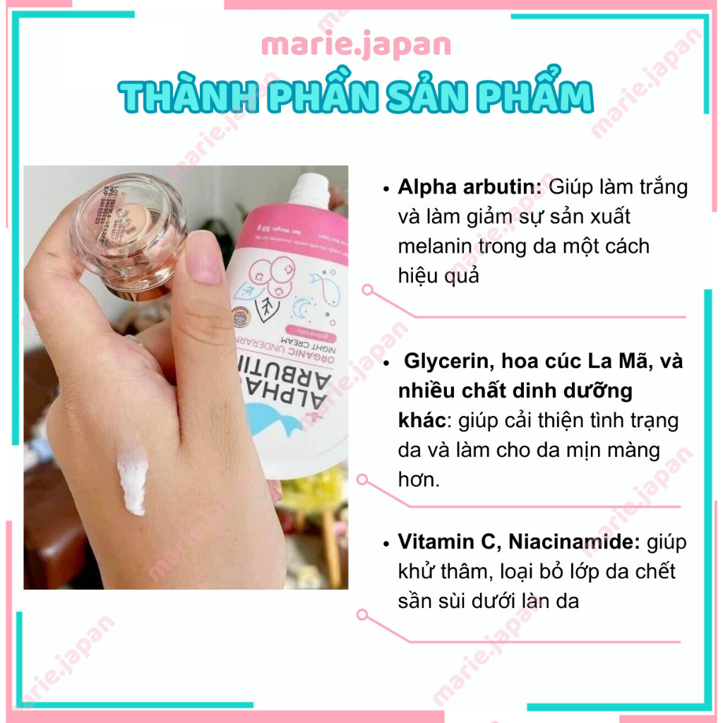 Kem Dưỡng Trắng Nách Alpha Arbutin 3 Plus Giảm Thâm Sáng Mịn Thái Lan - 50g