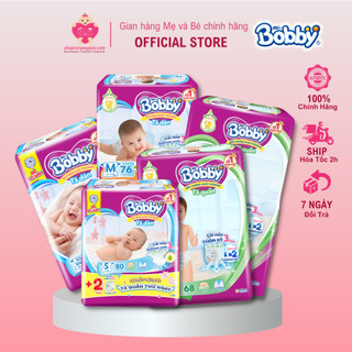 Tã Quần/ Dán Bobby Đủ size (NB108, NB70, S80, M76,L68,XL62,XXL56)- Cộng miếng - Mẫu mới ngừa hâm, chống tràn tốt