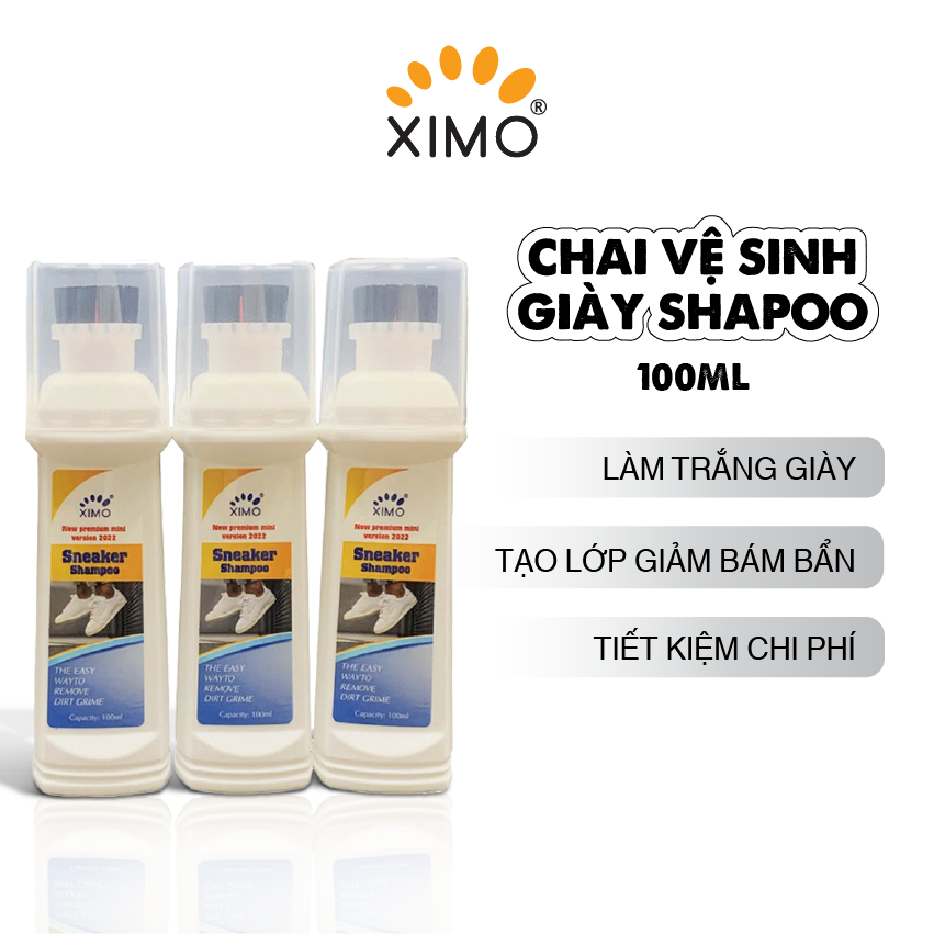 [Mã FATREND2810 giảm đến 30k tối đa 99k] Chai vệ sinh giày Ximo Sneaker Shampoo 100ml