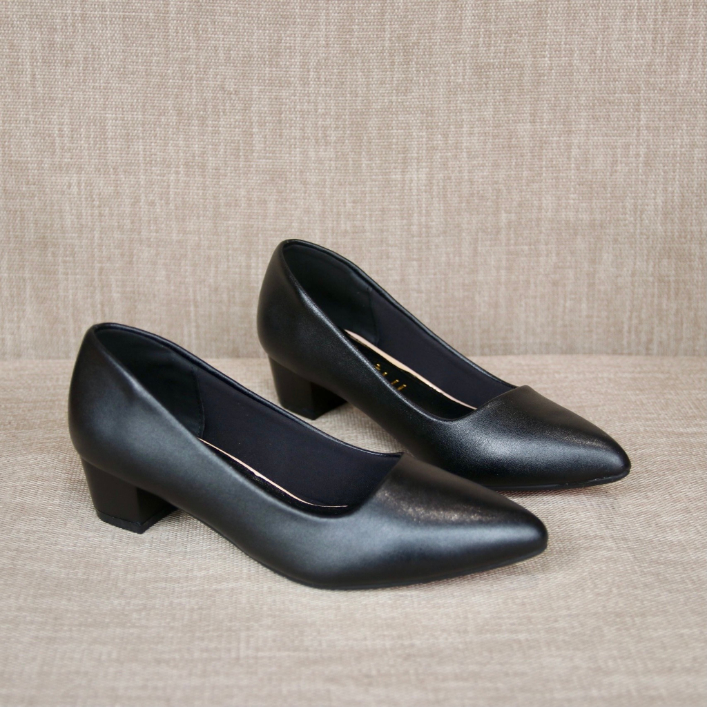 Giày mũi nhọn cao 3 phân, giày cao gót công sở cao 3cm, giày búp bê