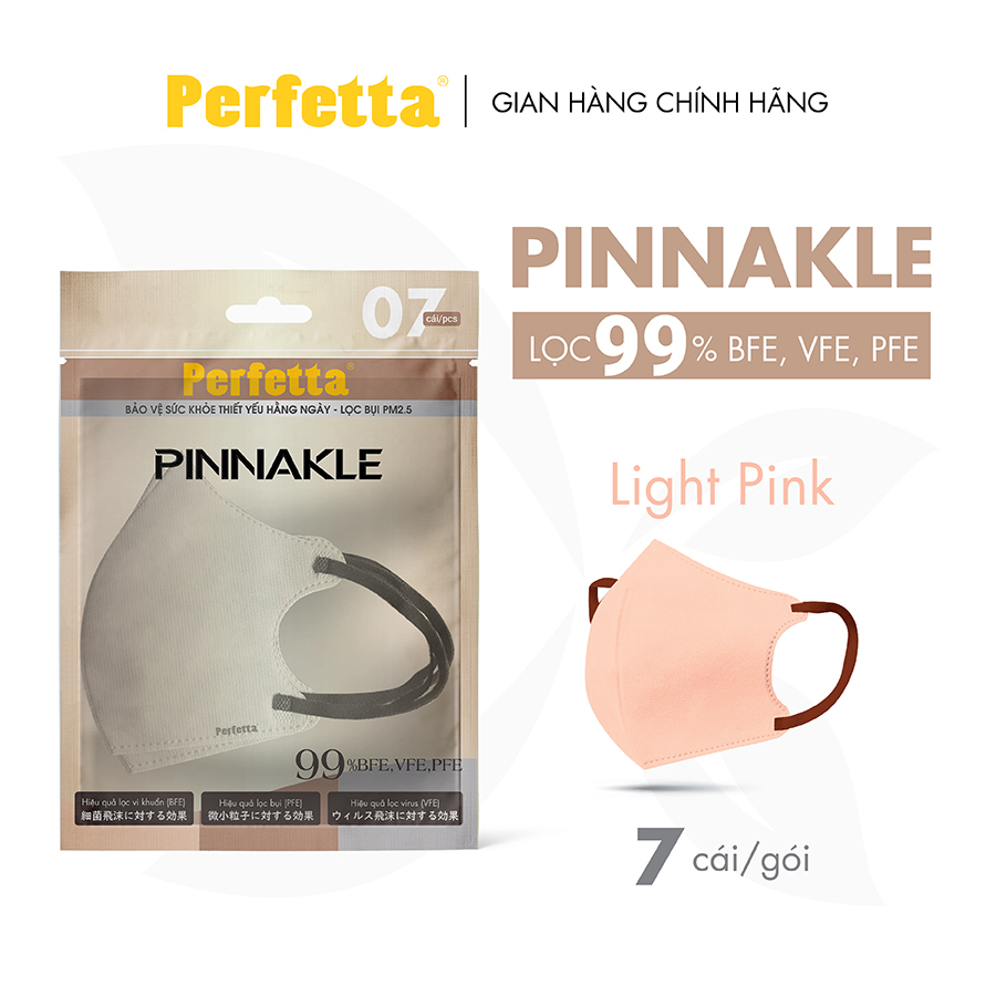 Gói Khẩu Trang Cao Cấp Perfetta Pinnakle, 3 Lớp Kháng Khuẩn