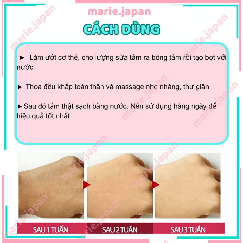 Sữa tắm trắng da Hatomugi Moisturizing Washing hạt ý dĩ 800ml Nhật Bản