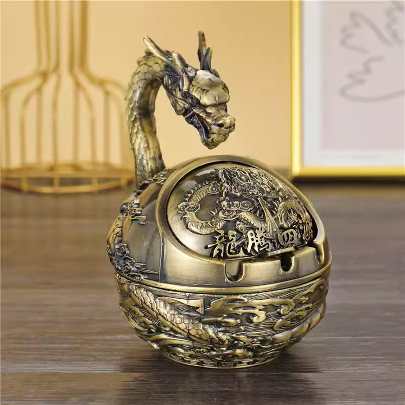 Gạt Tàn Đồng Hình 12 Con Giáp No1Vie phong thủy trang trí