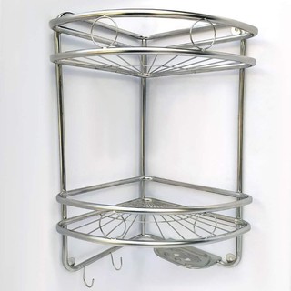 kệ inox phòng tắm. kệ góc inox. kệ góc 2 tầng inox