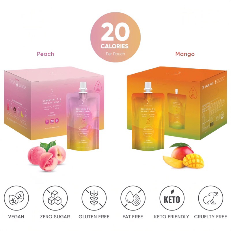 Thùng thạch giảm cân JELLY KONJAC vị Xoài - 10 gói