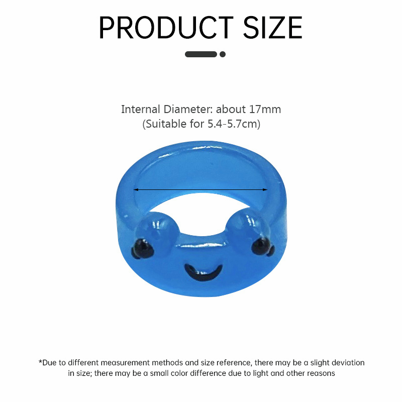 🍒🍒CHERRYKOKO Nhẫn Nhựa Hình Ếch Phát Sáng Trong Bóng Tối Dễ Thương Cho Nam Và Nữ