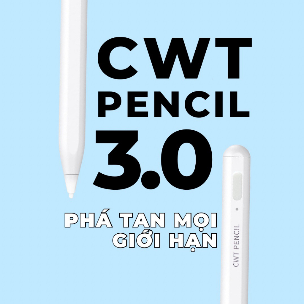 [DÙNG 2 CHẾ ĐỘ] BÚT CẢM ỨNG CWT Pencil 3.0 dùng được trên cả điện thoại, android, I.pad có chống tì đè sử dụng 2 chế độ