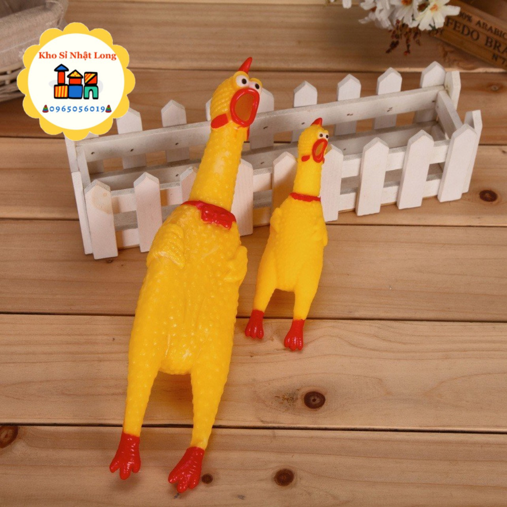 Đồ chơi gà hơi, gà bóp kêu, gà la hét, gà phát tiếng kêu Shrilling Chicken, gà A Lử, đồ chơi cho chó