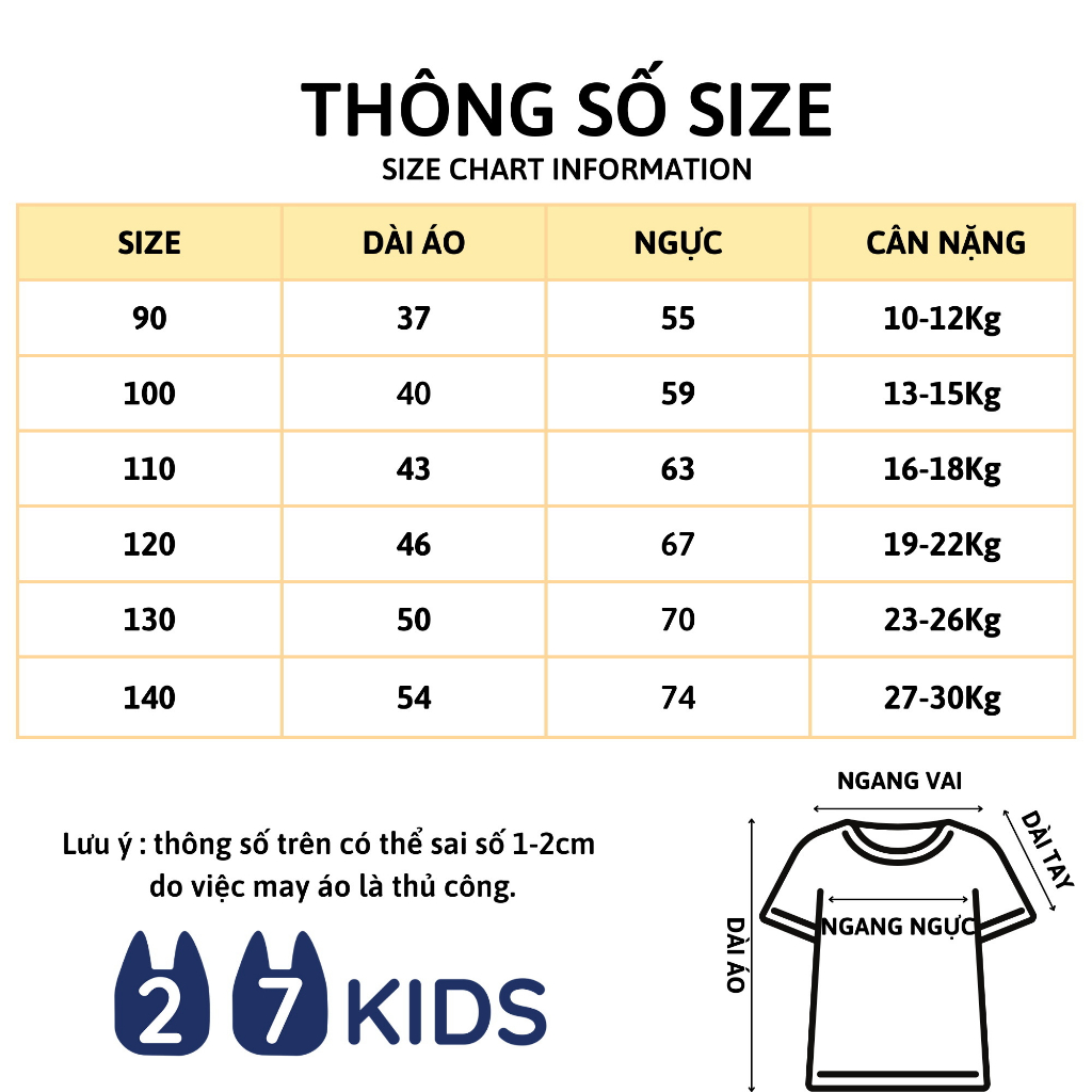 Bộ quần áo thun ngắn tay cho bé trai 27Kids đồ bộ nam cho trẻ từ 2-10 tuổi BSSE1