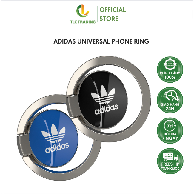 Adidas Universal Phone Ring Với Thiết Kế Chất Liệu Thép Không Gỉ Chân Chống Dán Điện Thoại Tiện Lợi, Thông Minh